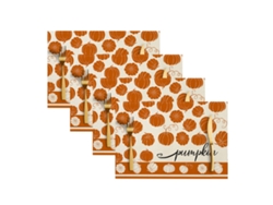 Juego de 4 Sousplat de otoño, temática de cosecha