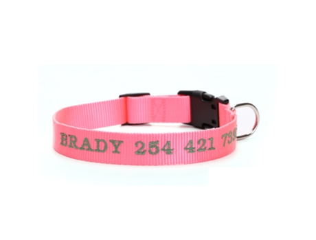 Collar para perro resistente Collar de perro resistente Collar reflectante para perros con clip de correa con anilla en D de aluminio