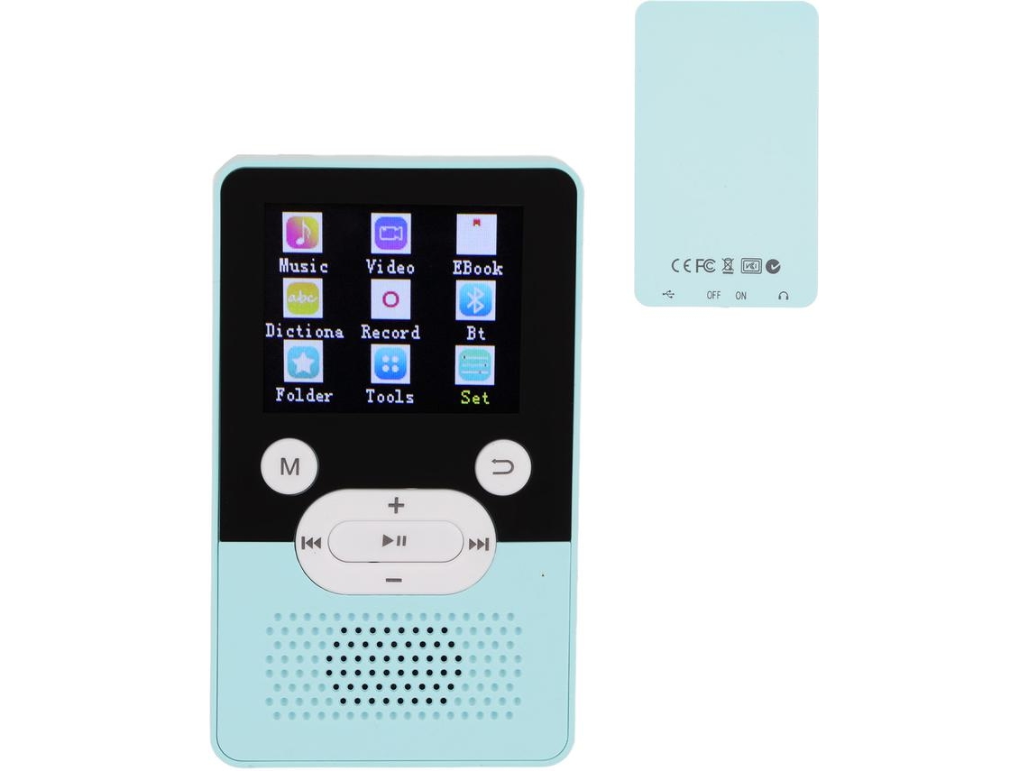 Reproductor MP3/MP4 Bluetooth YIZHOOD T9 1.8Inch HD calidad de sonido 4GB (Azul