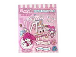 Kit De Materiales Para Libro Diy Silencioso 3d, Carro De Comida Bonito, Patrón Claro, Dimensional, Rosa