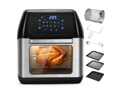Freidora de aire AIGOSTAR Owen de 12 L y 1700 W - 8 modos + 7 accesorios - Pantalla LED táctil - Sistema giratorio