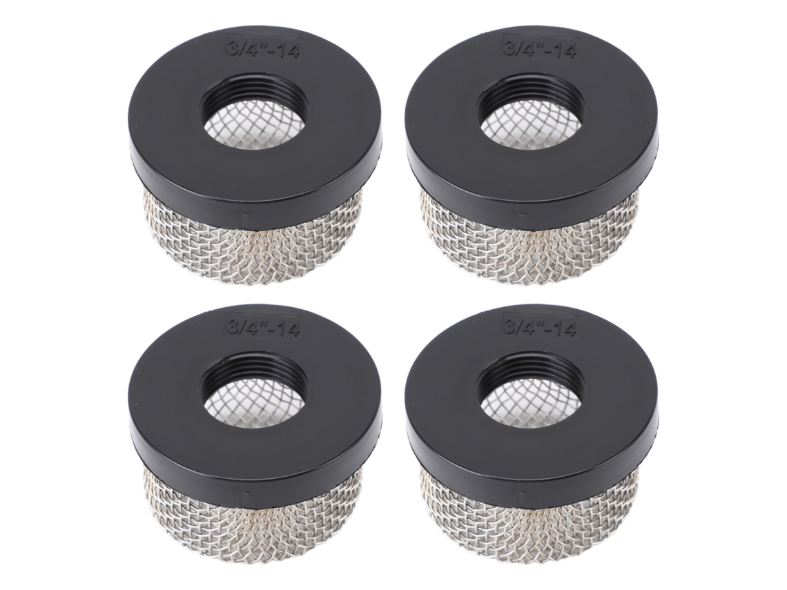 Filtro de malla de acero inoxidable de 3/4 de pulgada y 14 pulgadas con rosca hembra para bomba de vivero (4 unidades)