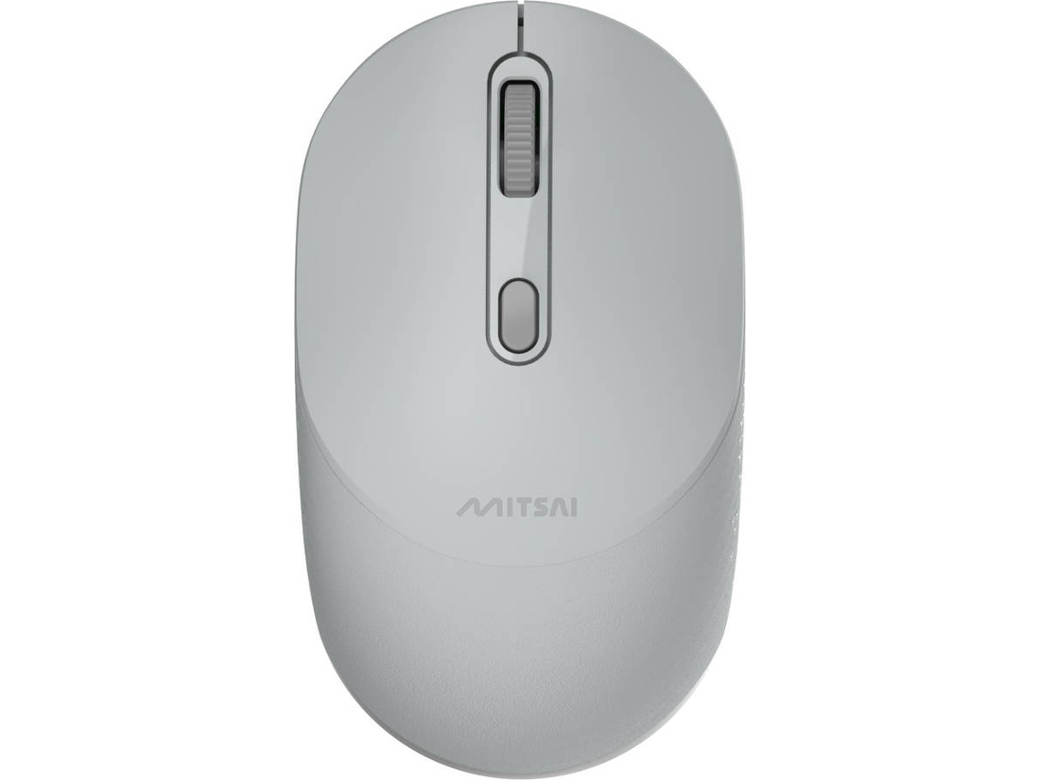 Ratón MITSAI Portable (Inalámbrico - Casual - 1600 dpi - Gris)