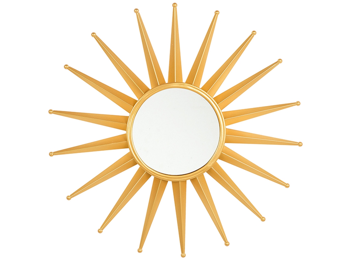 Espejo decorativo BELIANI Perelli de Hierro Dorado 60x3x60