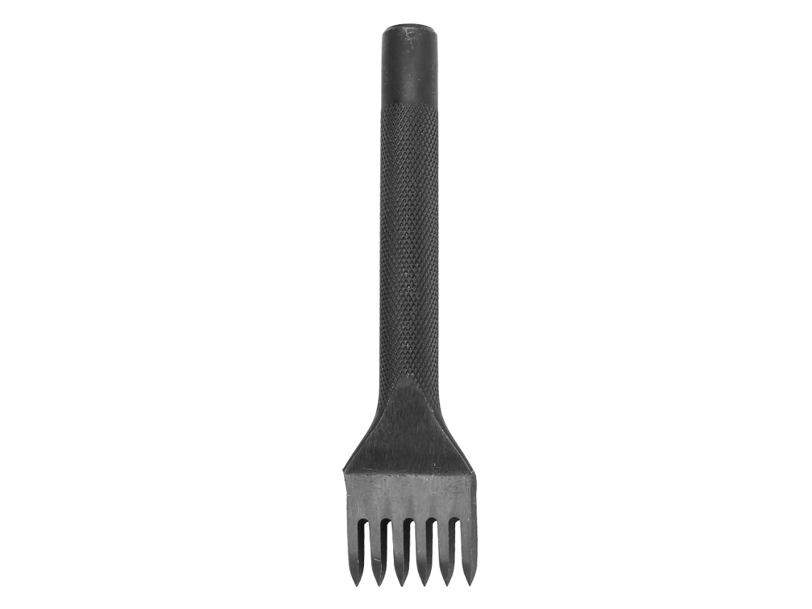 Broca para coser cuero, 6 dientes, 4 mm
