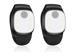 Linterna frontal LED para el pecho, 2 unidades con 4 modos de iluminación, clip, luz de seguridad, deportes al aire libre, correr, acampar.