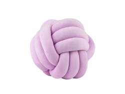 Rebe-almohada Redonda Nudo Suave De Peluche Para Hogar Decoración Colchón Violeta 9.8x9.8