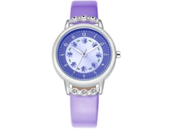 Reloj Infantil Para Niñas Y Niños Con Correa De Piel Y Diamantes, Resistente Al Agua Hasta 30 M.