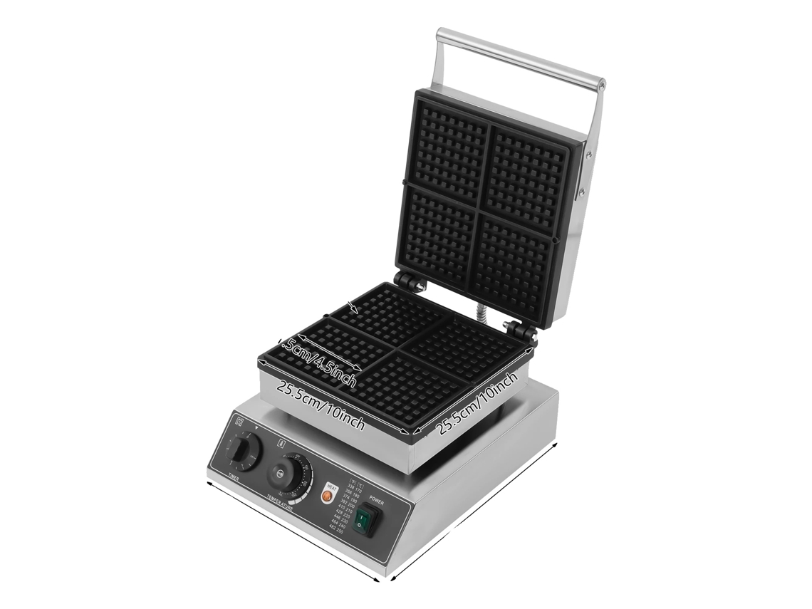 Máquina para hacer gofres, alta eficiencia, construcción duradera, negra, 220 V, OEM de la UE