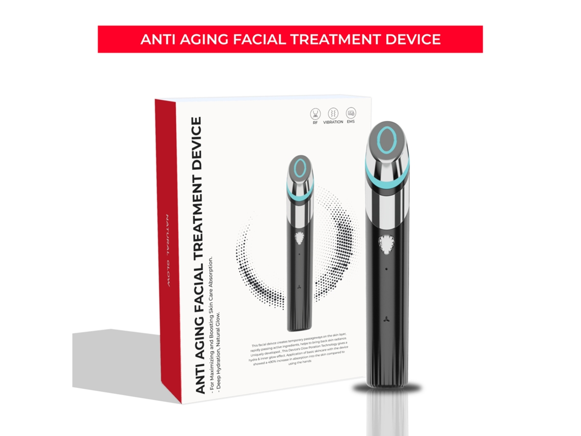 (negro) Poros Astringente Beauty Instrument Ems Rejuvenecimiento De La Piel Microcorriente Instrumento De Importación Azul 5 Grados