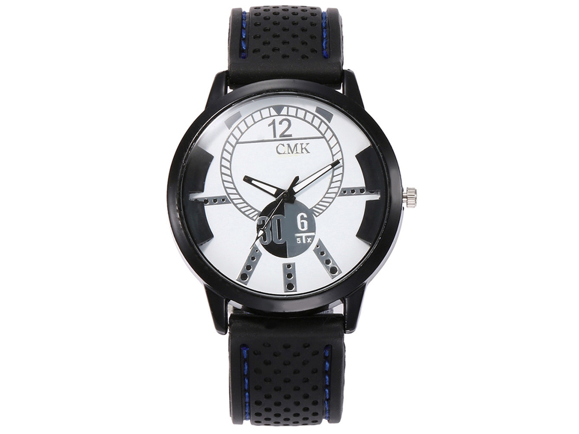 Reloj Deportivo Casual Unisex Con Correa De Silicona Azul De Moda