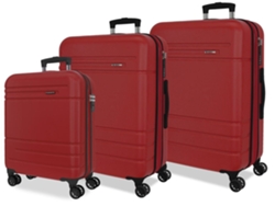 Juego de maletas MOVOM Galaxy Bordeaux (53x78x31cm 128l)