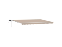 Maison Exclusive - Toldo Retráctil Manual Beige 500 X 300 Cm Tela Y Acero