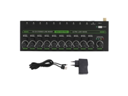 Mezclador De Sonido Estéreo Profesional De 10 Canales Rgb Con Enchufe Europeo Para Amplificador Y Micrófono.