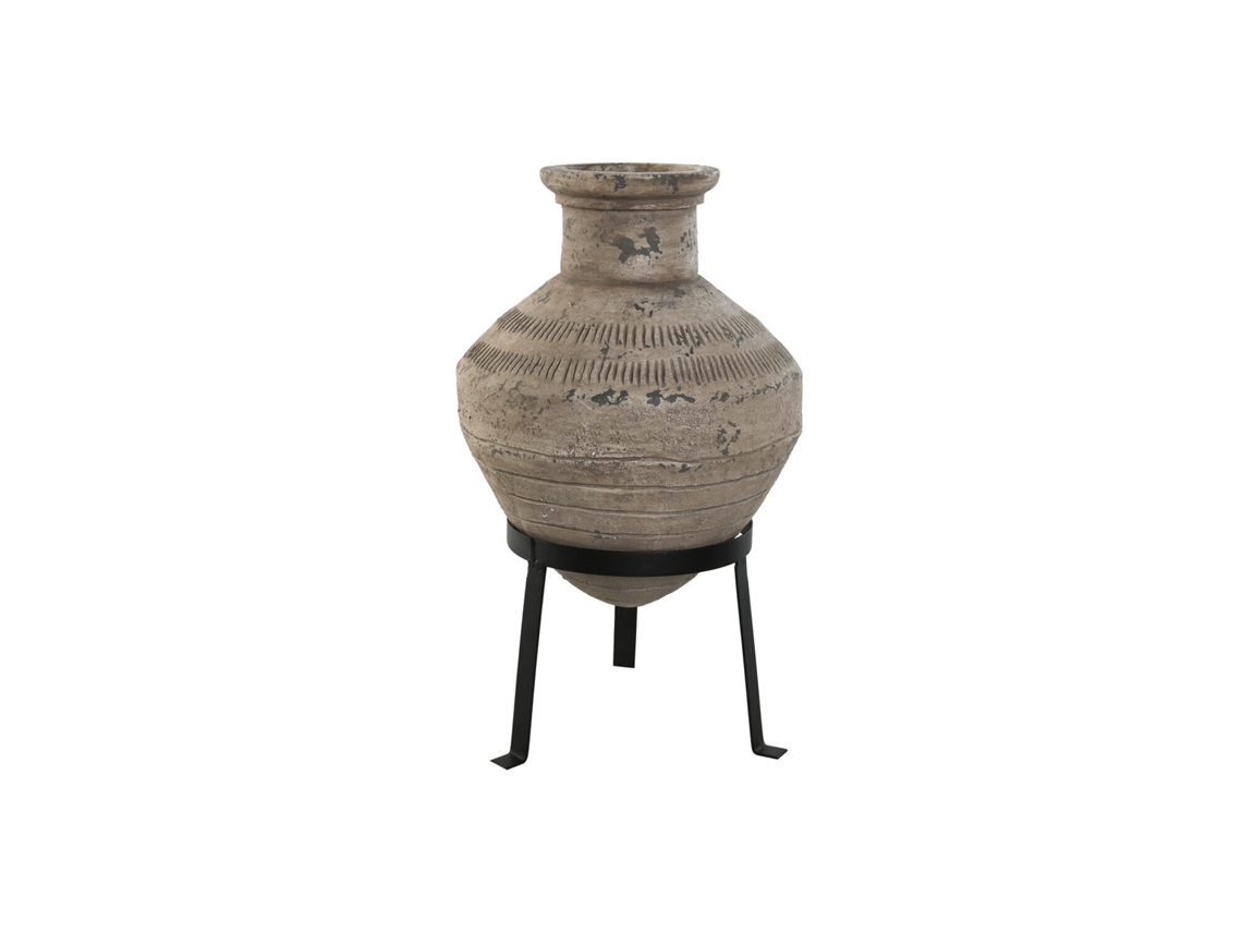 Jarron Magnesia Metal Beige 30x30x47cm