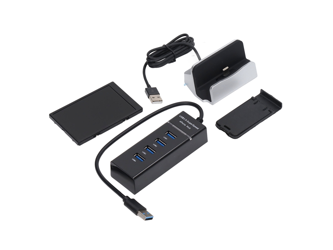 Monitor de computadora USB negro de 3,5 pulgadas con ajuste de brillo continuo y panel de sensor para PC