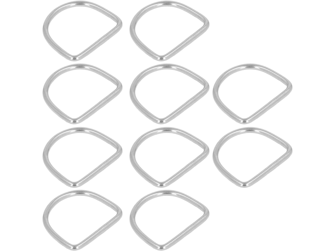 Boucles D'anneau En D Marin Acier Inoxydable Pour Gréement, Conjunto De 10 Piezas De Ganchillo