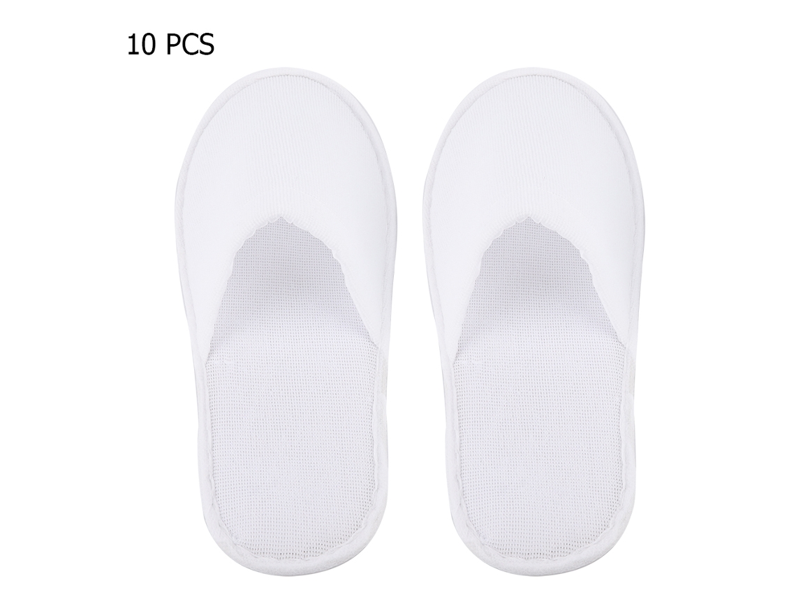 10 pares de pantuflas desechables para invitados, pantuflas de viaje para hotel, cómodas zapatillas de spa