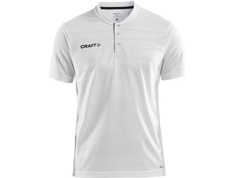 Camiseta de Hombre para Fútbol CRAFT Control Button Blanco (XS)
