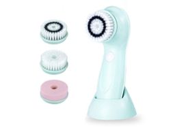 Cepillo De Limpieza Facial Eléctrico Giratorio Con 3 Cabezales, Recargable Por Usb, Ipx7 (azul)