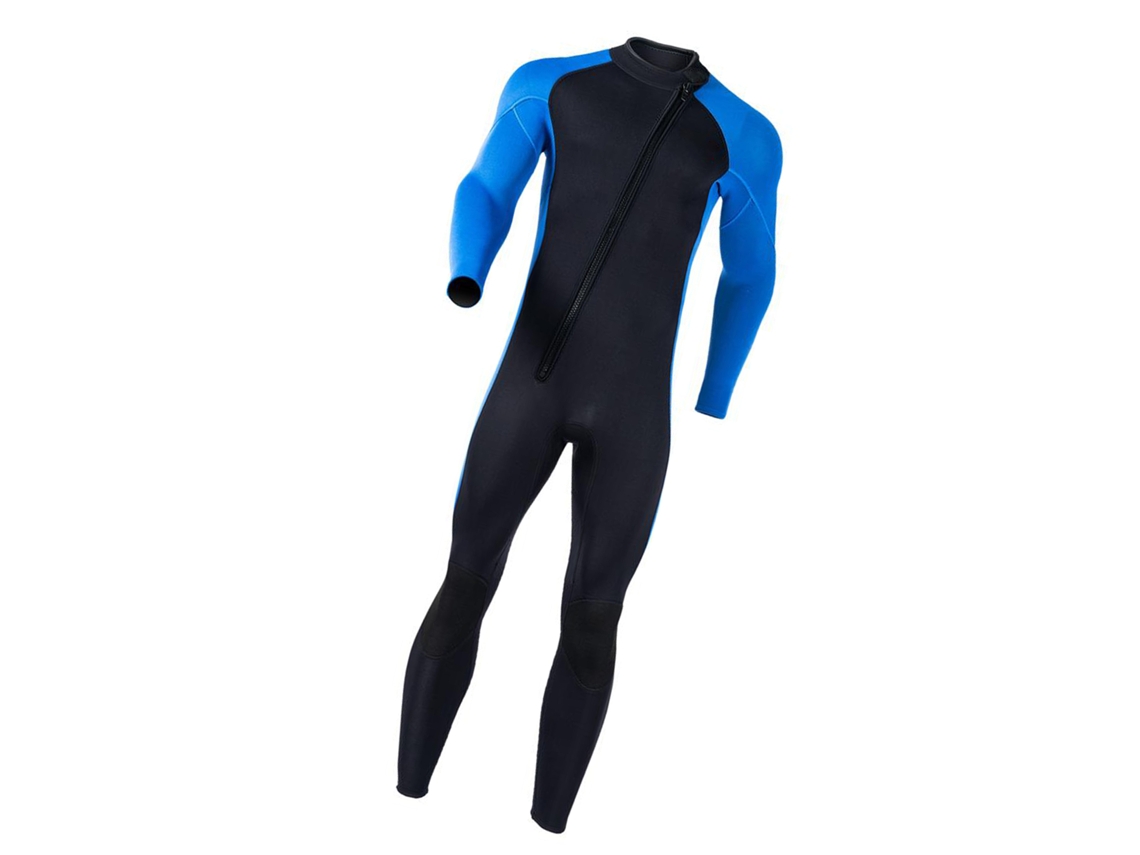 Traje De Mergulho Masculino De Neoprene 3mm Integral Manga Longa Adulto One Piece