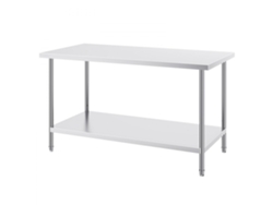 Mesa de trabajo y centro de preparación de acero inoxidable Tekmaquinas con altura ajustable