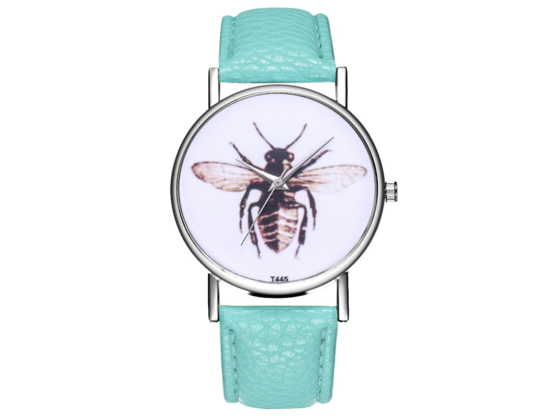 Reloj De Pulsera De Cuarzo Para Hombre Con Cubierta De Cuero Sintético, Deportivo E Informal (menta).