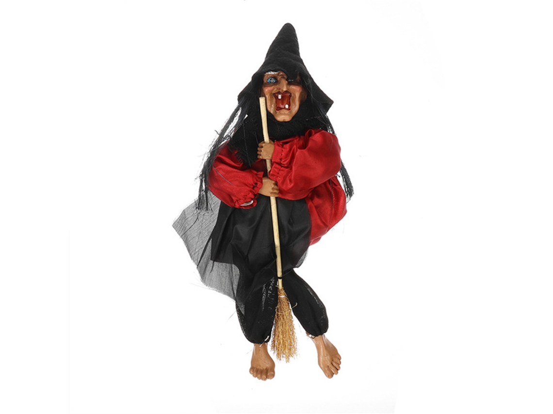 Muñeca Bruja Colgante Con Control De Voz Decoración De Halloween Juguete Animado Para Fiesta Hogar Exterior