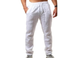 2026-pantalones De Verano Para Hombres Con Look Lino, Sueltos Y Amplios Para Vacaciones Y Playa