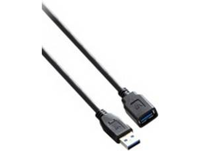 Cable USB V7 USB A/USB A 1.8 m Macho/Hembra Negro