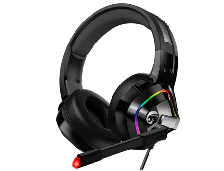 Auriculares para juegos Auriculares PS4, Auriculares Xbox One con micrófono con cancelación de ruido y luz RGB, Auriculares supraaurales para PC, C...