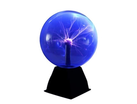 Luz De Bola De Plasma, Lámpara De Plasma Mágica Sensible Al Tacto Y A La Voz, Luz Ambiental De Decoración De Rayos, Luz Nocturna 5 (Azul) GOECO
