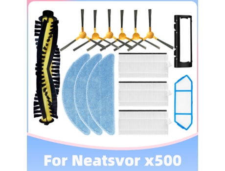Cepillo Lateral principal, fregona con filtro Hepa para Ikhos Create Netbot S15 Neatsvor X500 Tesvor X500 Pro, pieza de Robot aspirador