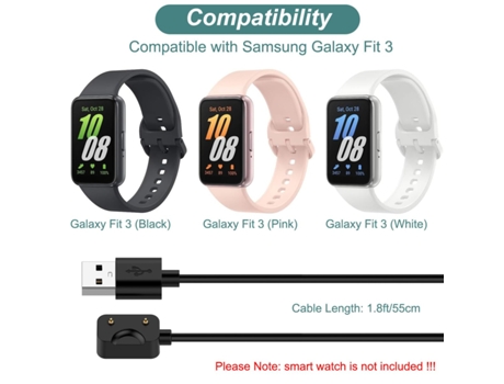 Cargador Para Samsung Galaxy Fit 3 Sm-R390 Cable De Carga Usb De Repuesto VENISYMLIS