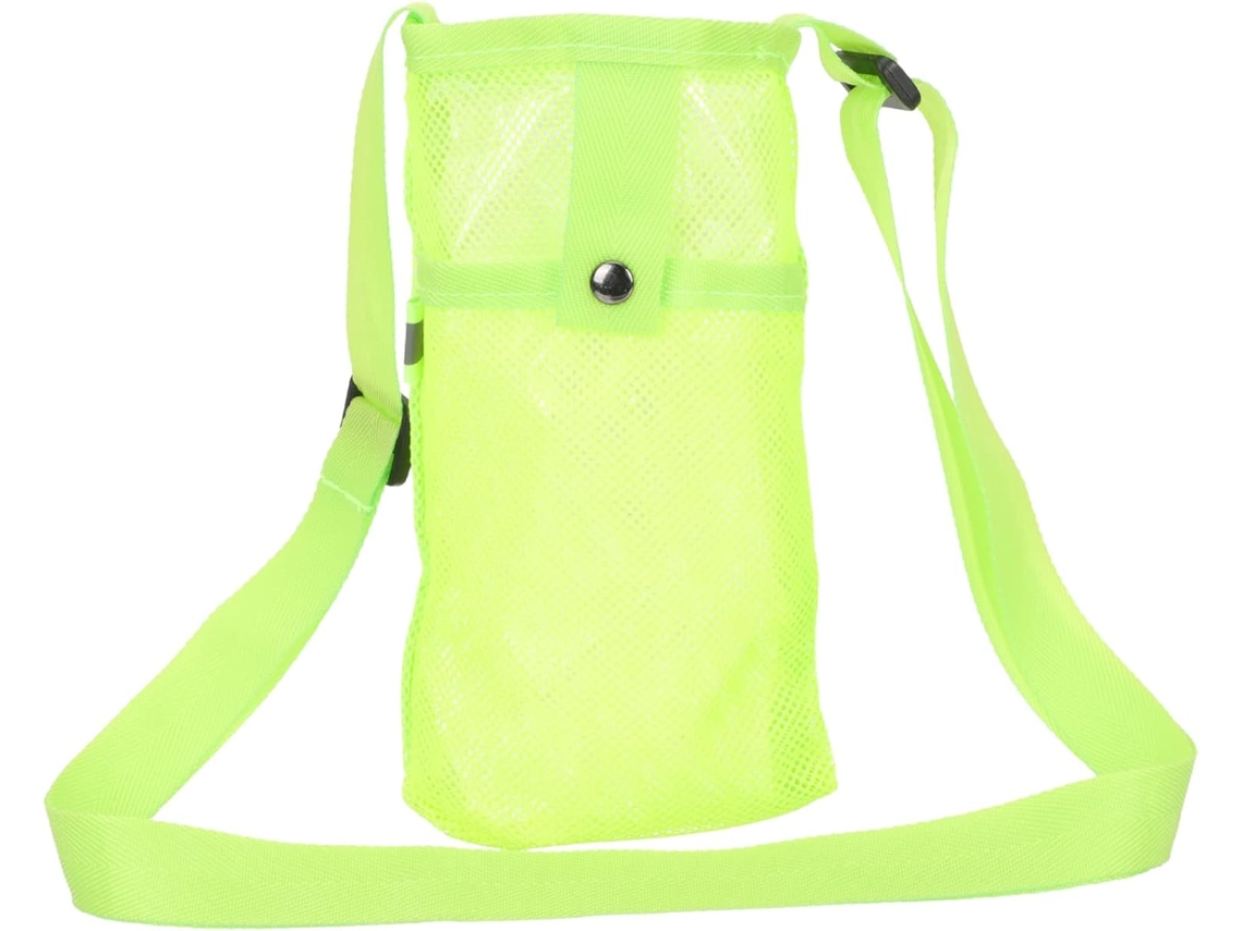 Portabotellas portátil de malla ligera y duradera, con una práctica correa para el hombro para senderismo, camping y otras actividades - Slowmoose