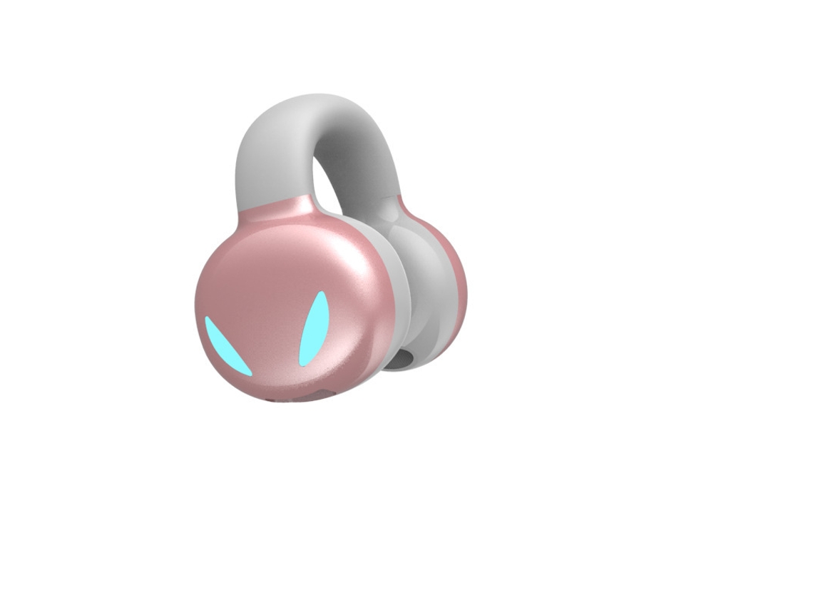 Auriculares Bluetooth Con Clip Para Una Sola Oreja Yuysan Yx03, Color Rosa