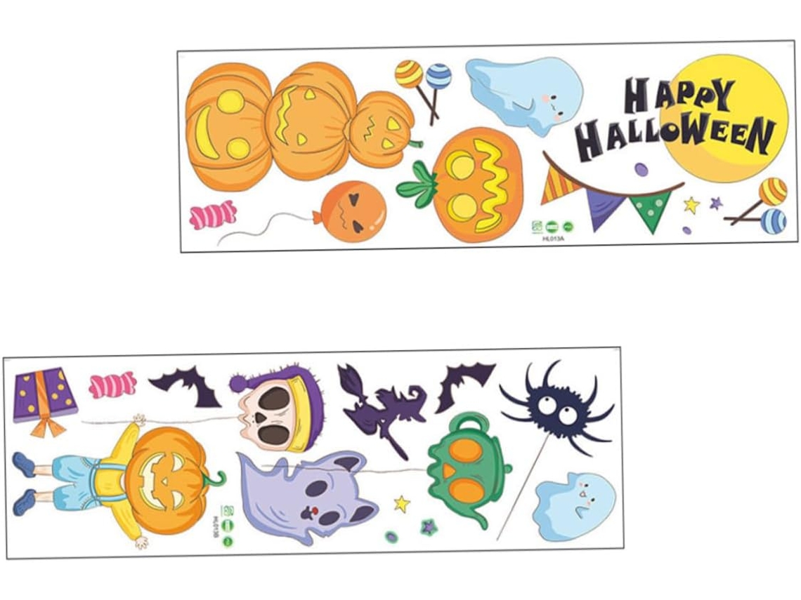Pegatinas De Fantasmas Para Ventanas. Una Decoración Para Fiestas De Halloween, Que Añade Más Ambiente...