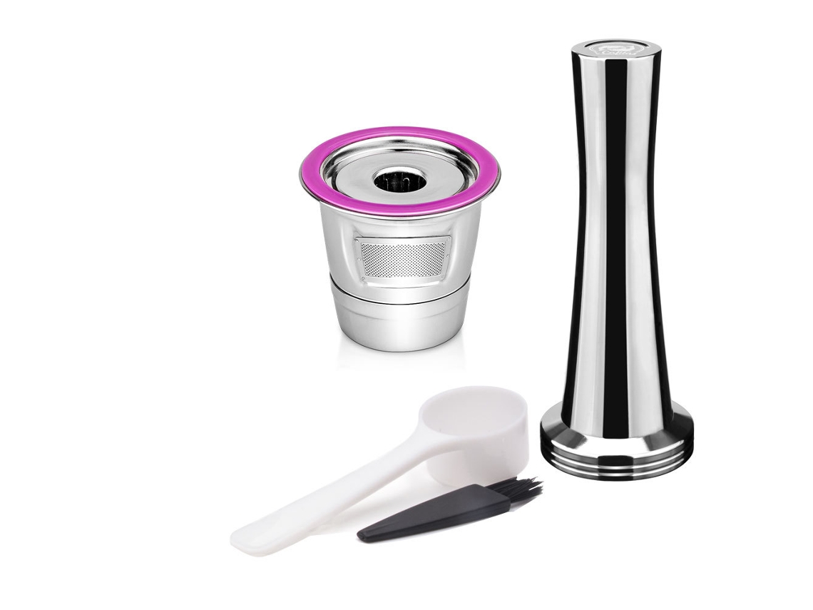 Cápsulas de café reutilizables con filtro de acero inoxidable y prensador de polvo, compatibles con Keurig 2.0 1.0 E Mini Plus Series Split