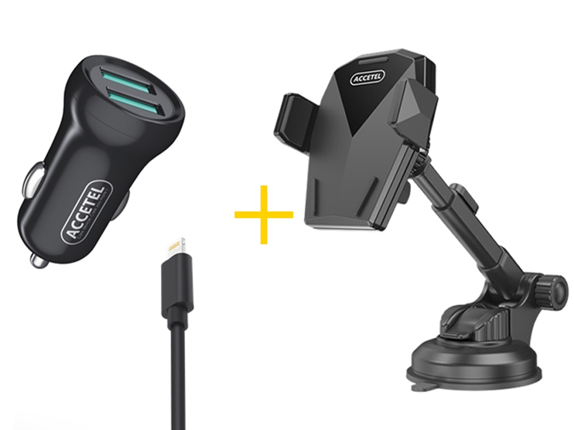 Cargador ACCETEL iPhone 13 Pro Max (Lightning - Negro)