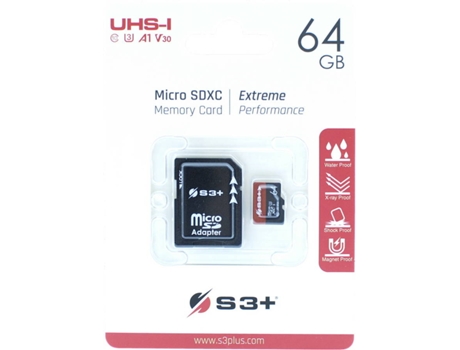 Tarjeta de Memoria Micro SDXC S3+ Essential (64 GB - 45 MB/s)