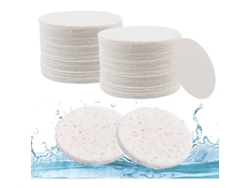Esponjas Limpiadoras Faciales, 60 Unidades, Blancas, Para Desmaquillar Y Exfoliar (6,5 Cm/2,5 Pulgadas).