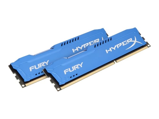 Memoria RAM DDR3 HYPERX Fury (2 x 4 GB - 1600 MHz - CL 10 - Azul)