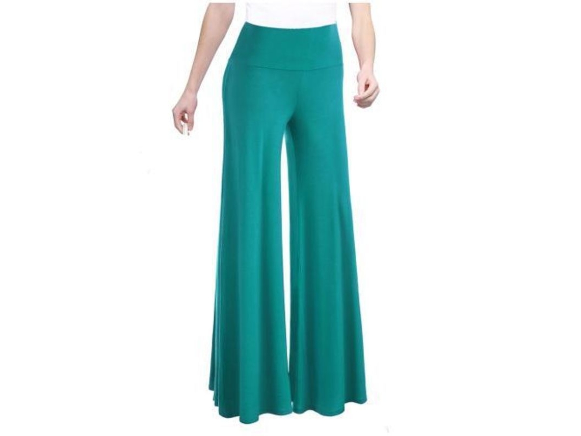 Pantalones De Mujer De Talle Alto, Cómodos Y Elásticos, Estilo Palazzo Informal.