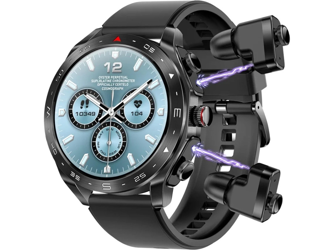 Smartwatch Con Auriculares Pantalla Ips De 1.52 Para Hombres Y Mujeres Rastreador De Fitness Robusto Impermeable Ip67 Negro Yizhood