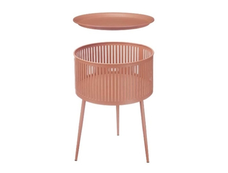 Mesa auxiliar Rayas Dorado Terracota Metal 40 x 57 x 40 cm