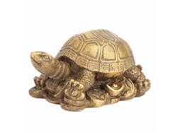 Tortuga China Artesanal En Latón Con Exquisito Grabado, Adorno De Buena Suerte, Bronce.