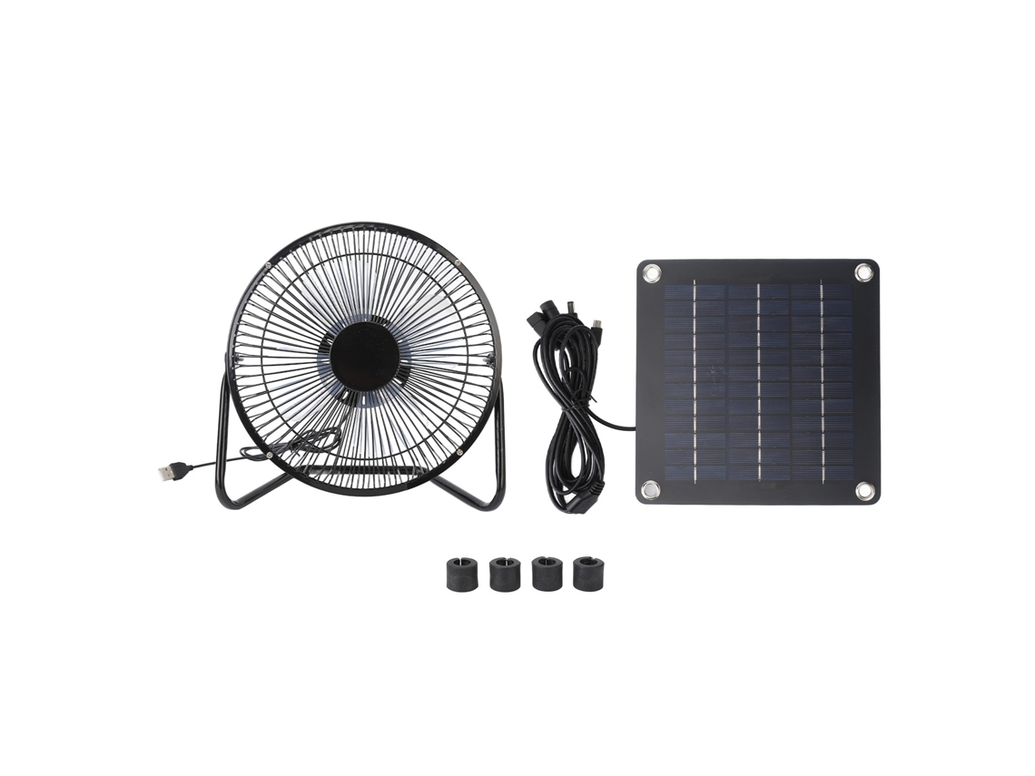 Ventilador solar de 100 W para invernaderos y refugios de animales.