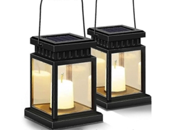 Lámparas colgantes solares para jardín, estilo retro, LED, resistentes al agua.