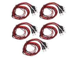 Kit de 5 luces LED para coche RC, 24,8 pulgadas, 6 LED por pieza, silicona duradera, fácil instalación. Vayotoy