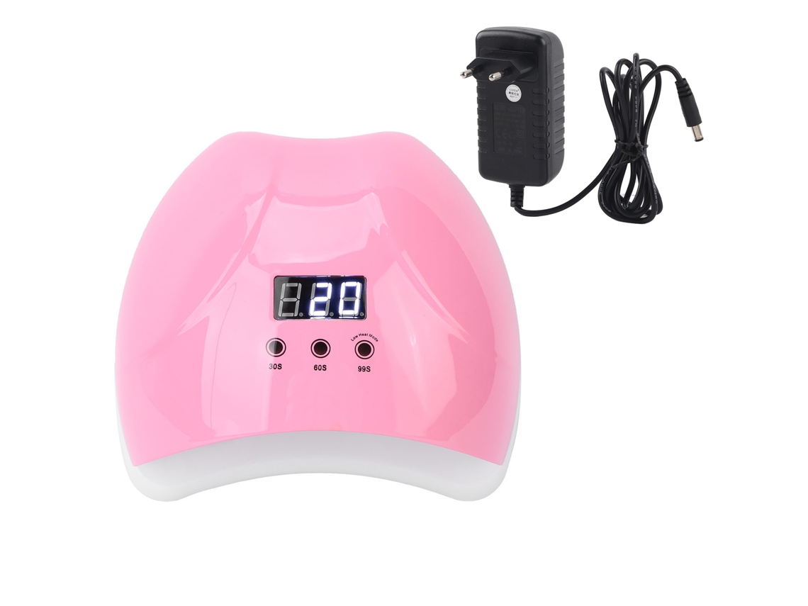 Secador De Uñas Led Profesional De 48 W Para El Secado De Esmalte En Gel Con Enchufe Europeo - Rosa